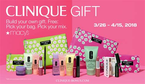 Up to a $216 total value. . Macy clinique gift with purchase